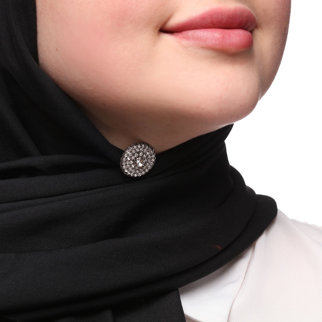 Black Brooch Shawl Pin