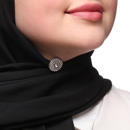 [13-266-71] Black Brooch Shawl Pin